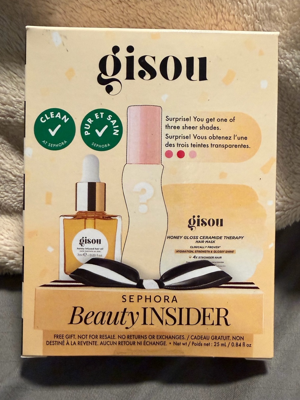 Gisou Hair Mask Hair Oil and Lips set